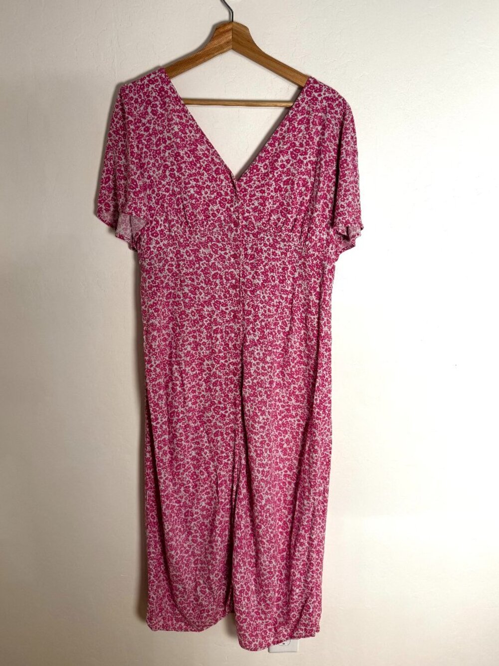 Old Navy Pink Floral Midi Dress- Woman Large